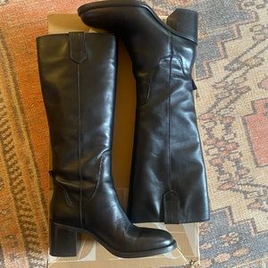 Zara Leather Knee High Boots